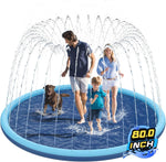 Koxobet 80-inch non-slip splash pad for kids and dogs front view