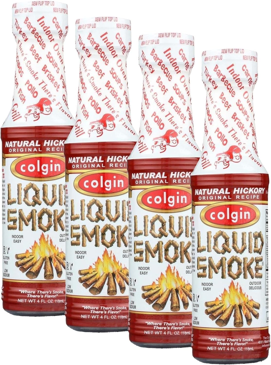 Colgin liquid smoke bottle styled for kitchen cooking