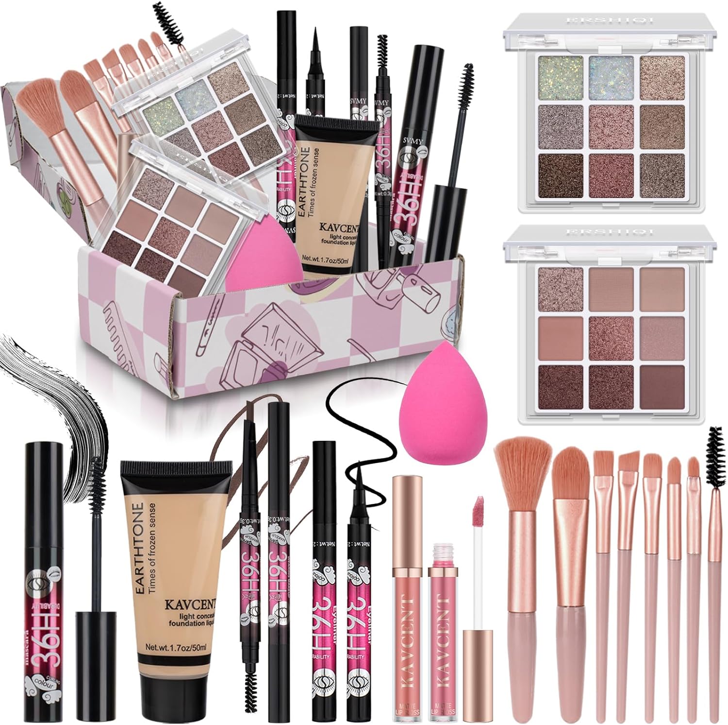 Makeup Set for Teens Makeup Kit for Women Full Kit Eyeshadow Palette Foundation Makeup Gift Set for Teen Girls Women Christmas Gifts Teenagers 13-15 - Image 1