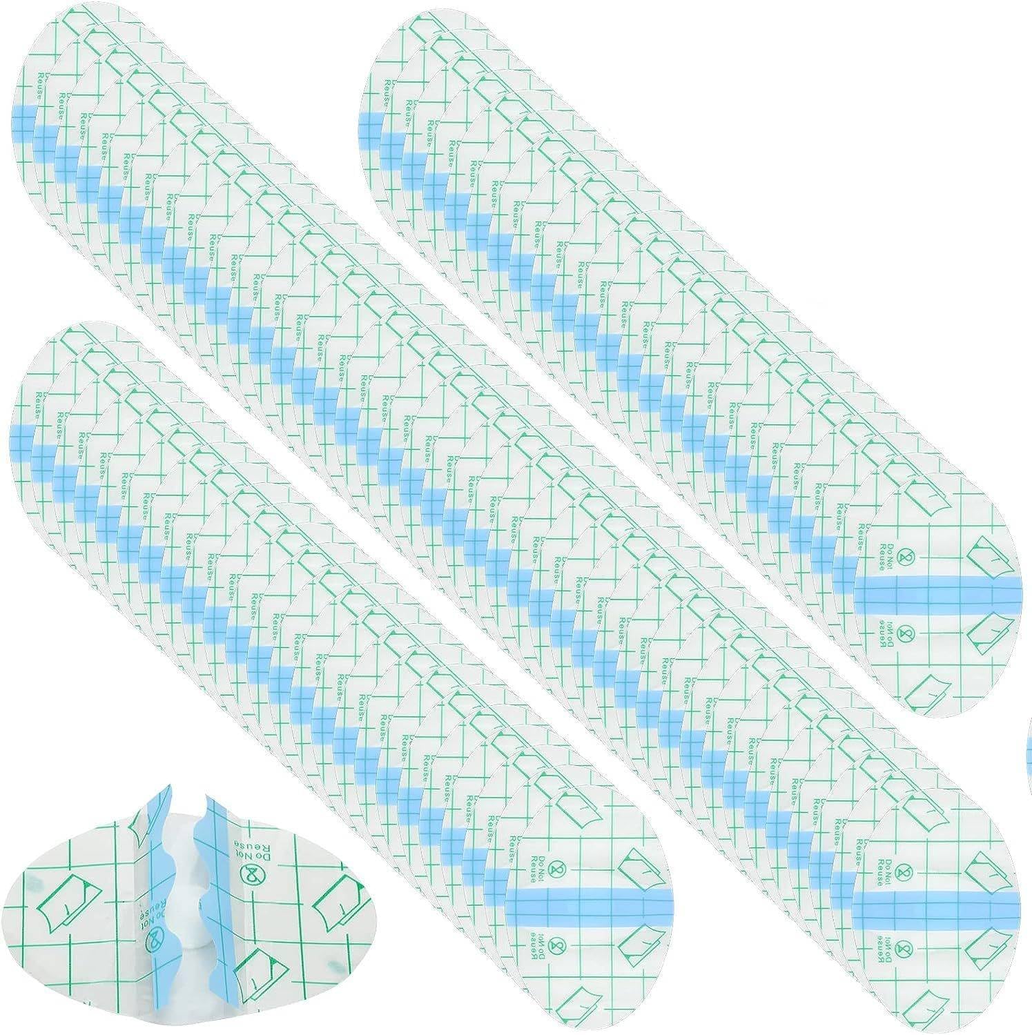 BetterJonny Waterproof Ear Stickers 120 count pack front view clear adhesive