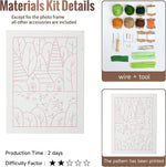 Clberni punch needle kit pre-stretched canvas frame close up