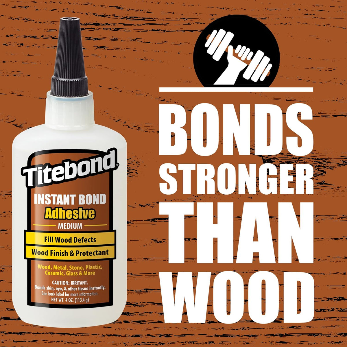 Titebond 4 Ounce adhesive bottle packaging close up