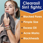 Clearasil 2 percent salicylic acid facial cleanser packaging angle