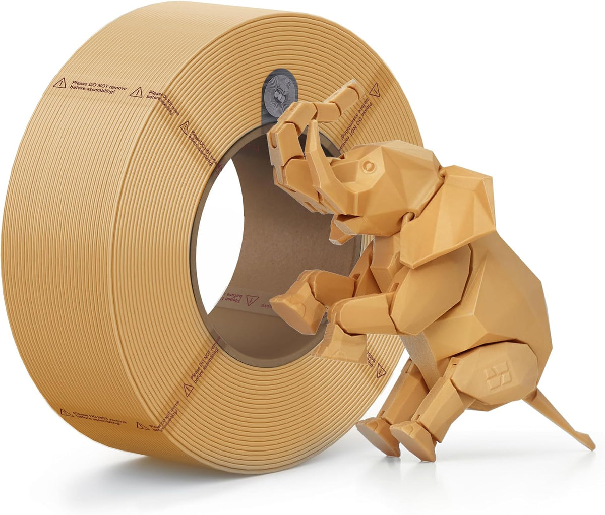 Bambu Lab PLA Basic Gold front view filament refill