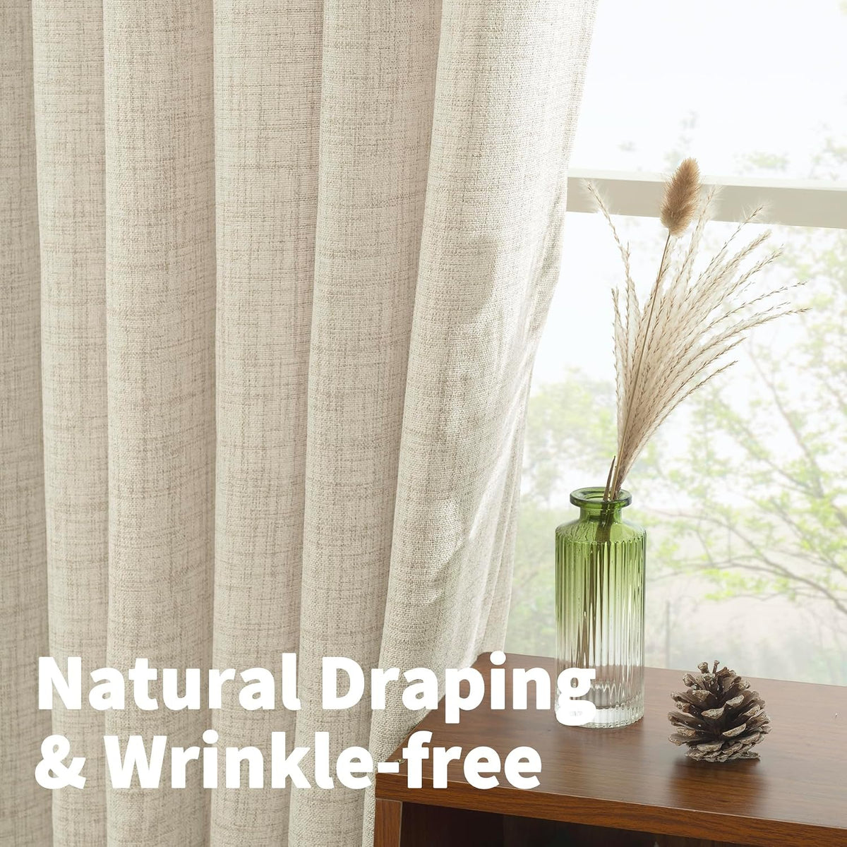 YoungsTex rustic linen curtain fabric texture
