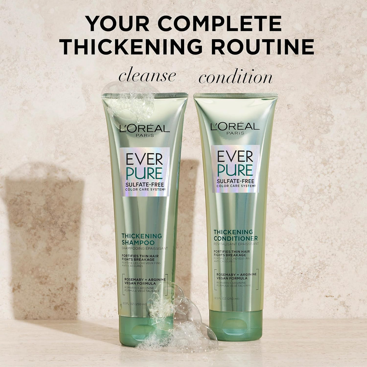L'Oreal Paris EverStrong product cap and pump design