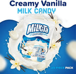 Close up of individually wrapped Milkita vanilla candy
