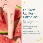 Kopari SPF 30 lip sunscreen open tube display