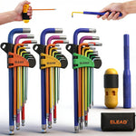 31-Piece Hex Key Set - Allen Wrench Set, SAE and Metric Allen Keys MM(0.7mm-10mm) SAE(0.028"-3/8) Heat-Treated, Torque Handle, High Leverage, Long & Short Keys, Easy Organization - Image 12