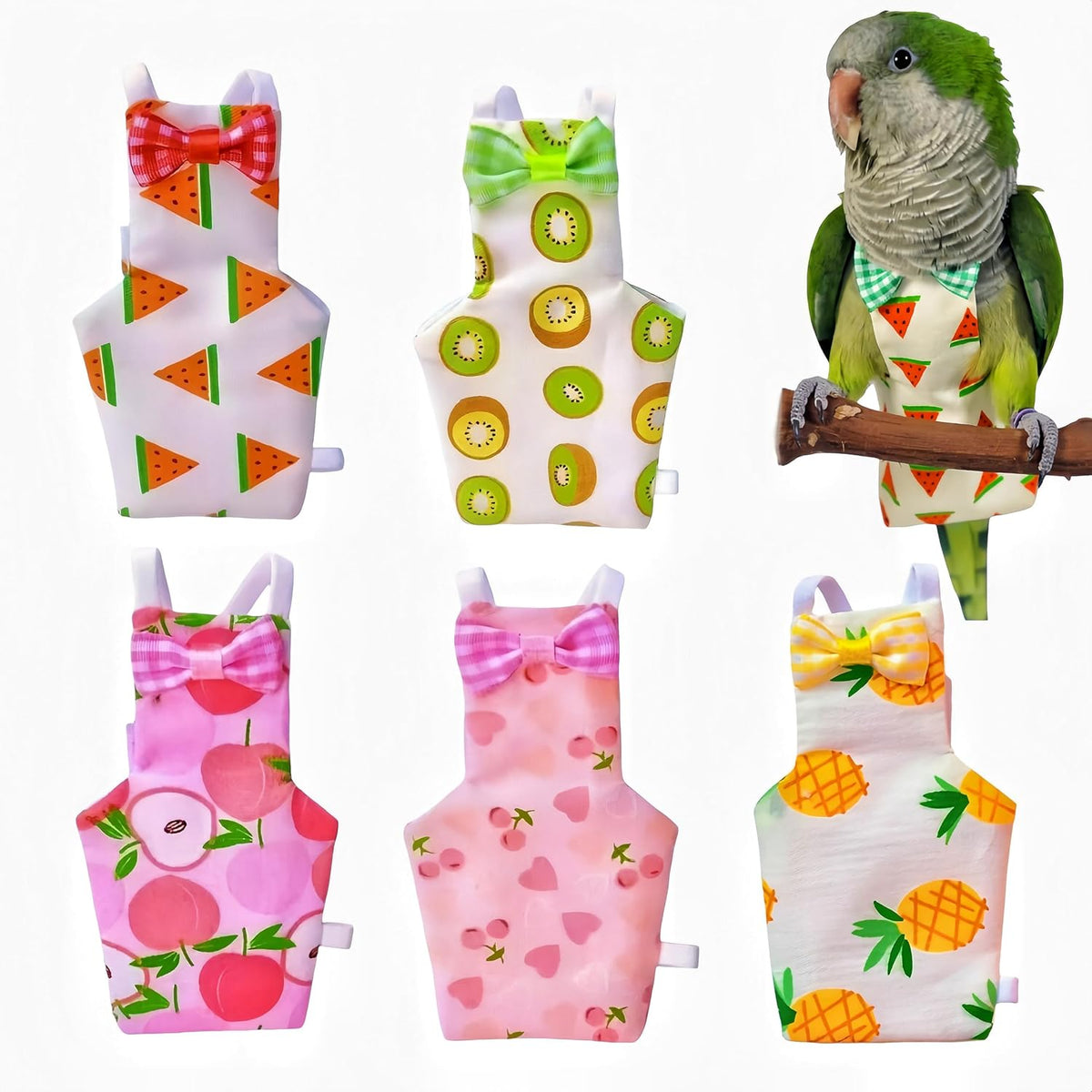 Magnoloran reusable bird diapers pack of five front view