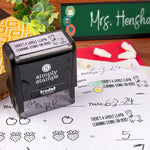 904 Custom whole llama learning teacher stamp transparent base view