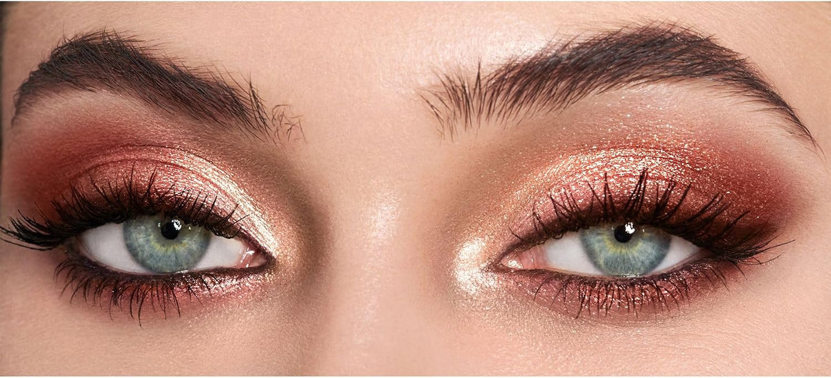 Close up of Charlotte Tilbury shimmer and metallic eyeshadow textures