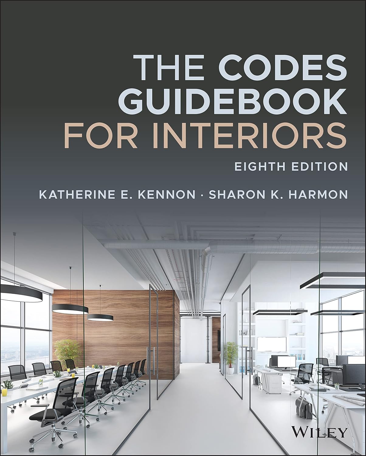 The Codes Guidebook for Interiors eighth edition front cover hardcover professional book.
