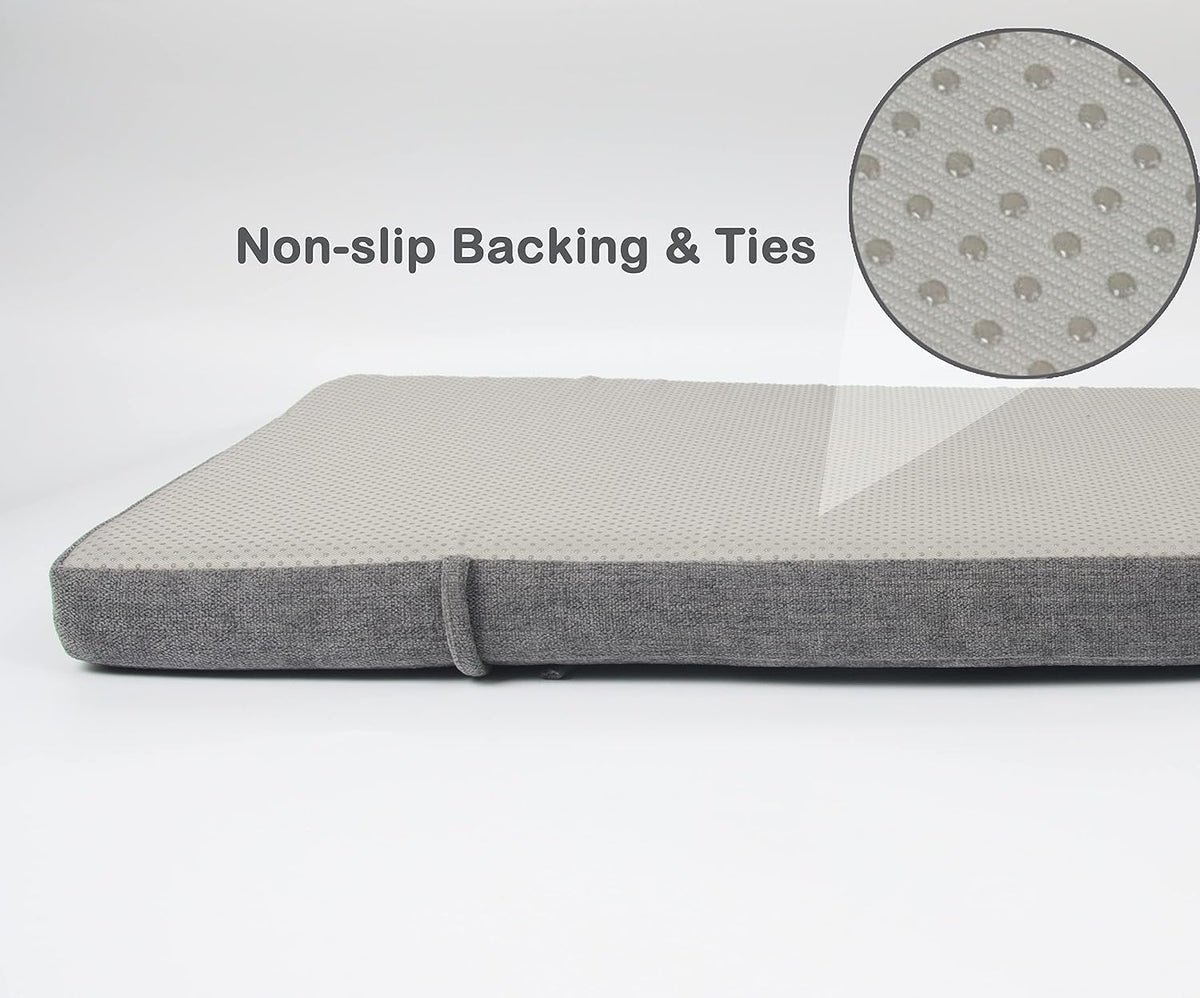 Loveboat window seat cushion highlighting high density foam thickness