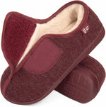 LongBay neuropathy slippers worn on foot for fit