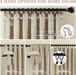 DUALIFE blackout curtains back tab and rod pocket detail