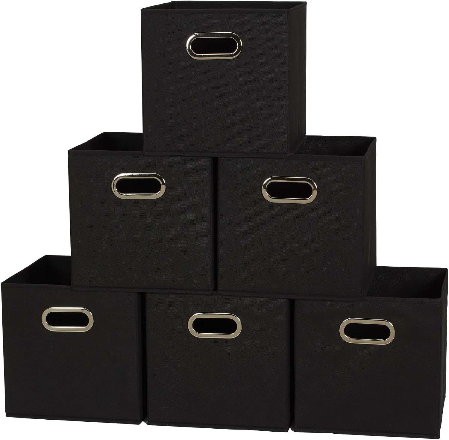 Household Essentials foldable fabric storage bins set front view