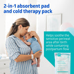 Medline postpartum cold pack box and product dimensions