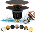 Universal Bathroom Sink Drain Stopper, Fits Most Pop-Up Drains for Vessel Sink Lavatory Vanity, Sink Drain Strainer with Detachable Hair Catcher, Tested by Plumber in US (MATT Black) - Image 10