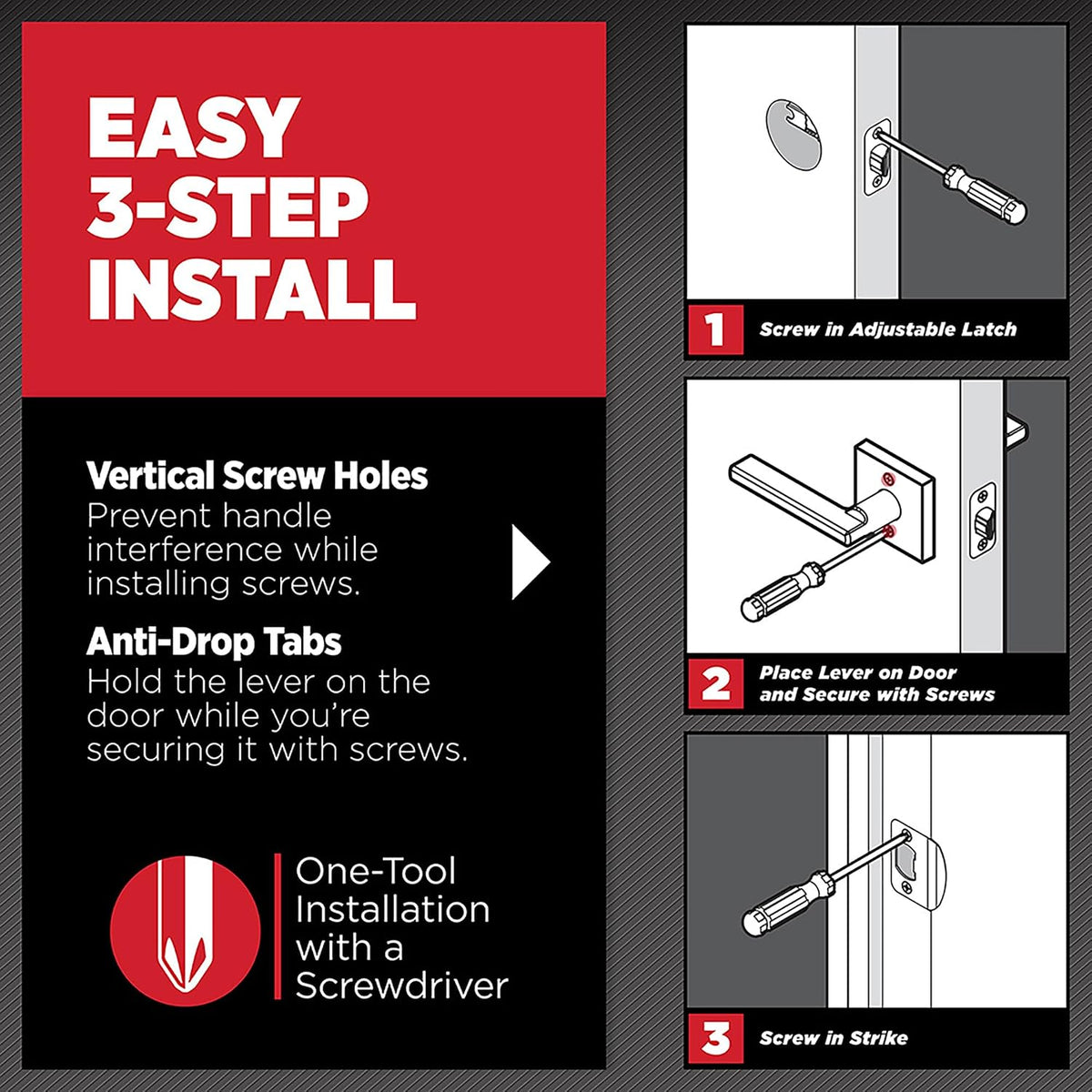 Kwikset door handle non-locking mechanism view