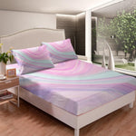 Bodhi tie dye fitted sheet set with marble pattern front view