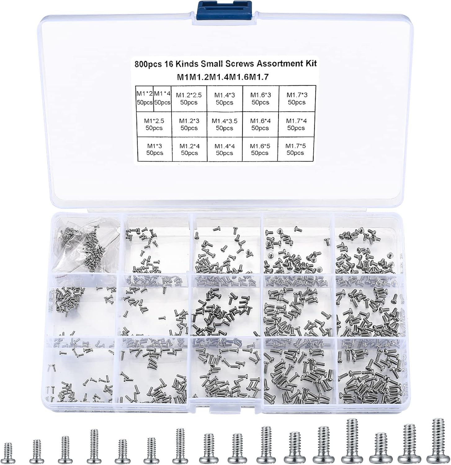 woshilaoDS tiny screws electronics assortment kit front view