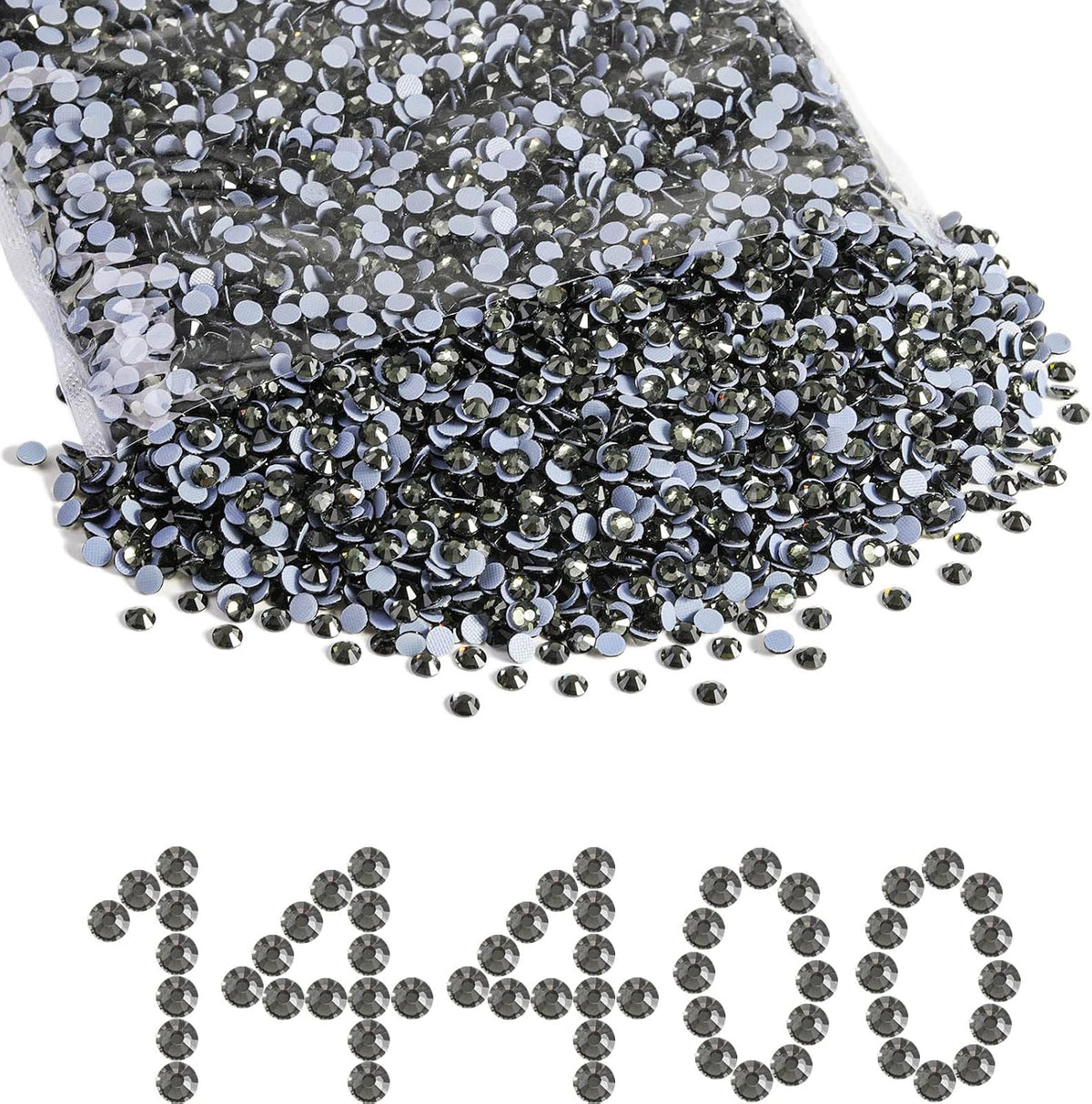 Beadsland Flatback Rhinestones Bulk,14400pcs Crystal Rhinestones for Nails Crafts DIY Decoration, Crystal, SS16, 3.8-4.0mm - Image 13