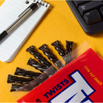 Twizzlers low fat kosher certified black licorice twists close up