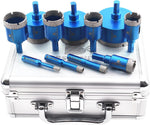 Detailed view of vacuum brazed diamond grit coating on drill bits