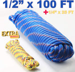Wellmax 100ft nylon rope displayed outdoors