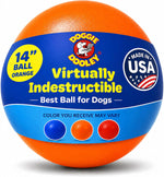 Doggie Dooley Virtually Indestructible Dog Ball - 10 Inch Hard Plastic Interactive Dog Toy for Large Breeds Over 45+ lbs - Built for Herding & Push Play - Floats in Water, Made in USA - Red - Image 10