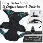 Eagloo Dog Harness for Small Dogs, No Pull Pet Vest with 2 Leash Clips | No Choke with Handle, Adjustable Comfort Fit, Reflective Strips, Easy Walking Control, Black, X-Small - Image 9