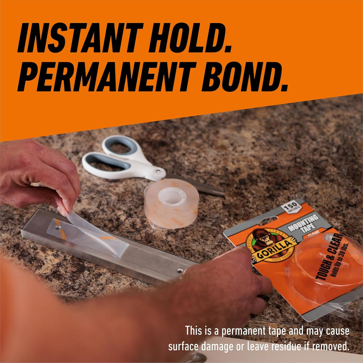 Gorilla heavy duty mounting tape application guide