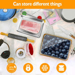 Stackable stainless steel refrigerator food containers set