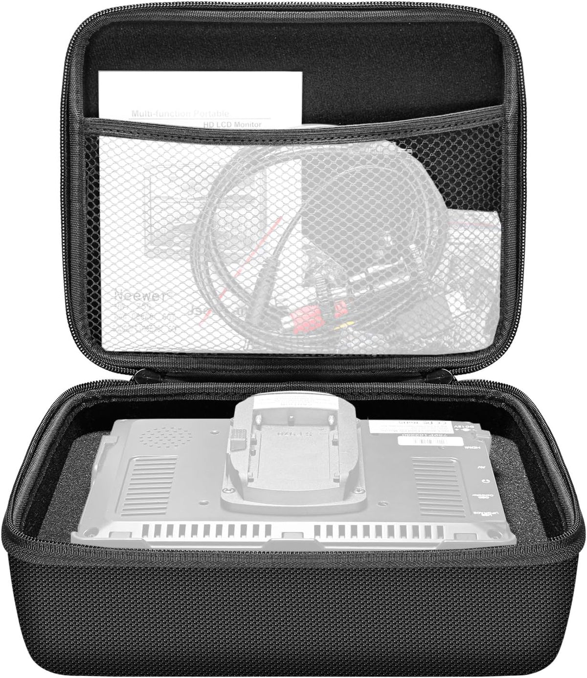 Neewer portable EVA monitor carrying case front view storage bag