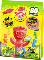 SOUR PATCH KIDS and SWEDISH FISH Mini Soft & Chewy Gummy Candy Variety Pack, Bulk Candy, 80 Treat-Size Snack Packs - Image 11