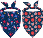Jzweixia patriotic dog bandana 2 pack front view