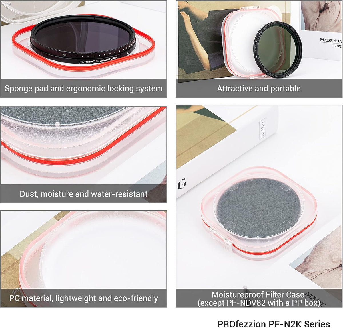 PROfezzion variable ND filter packaging and accessories