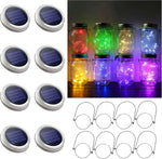 Cynzia 30LED solar mason jar lights front view