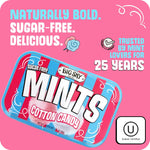 Nutrition and ingredient label on the back of the Big Sky mints container.