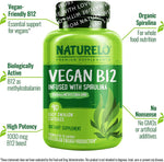 NATURELO premium plant-based vitamin supplements complete box and bottle set