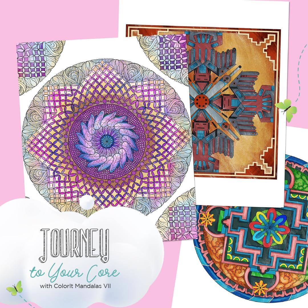 ColorIt mandalas spiral bound book open layout
