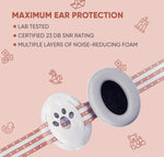 Lunobaby pink baby earmuffs headband detail