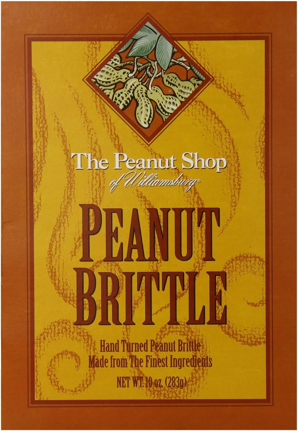 Gluten free copper kettle cooked Virginia peanut brittle package.