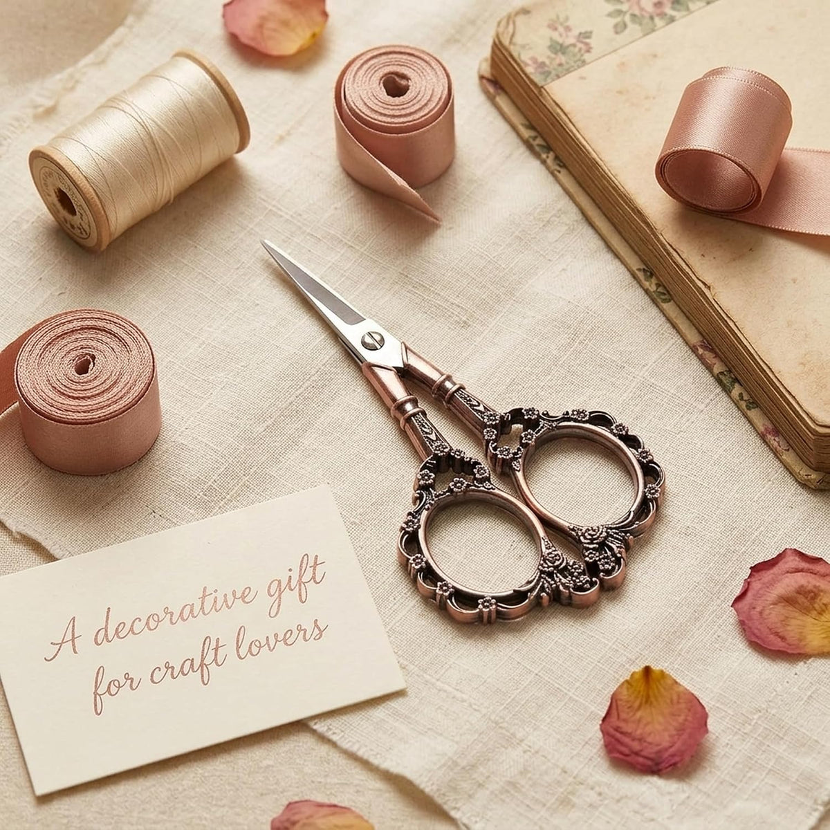 BIHRTC plum blossom craft scissors handle detail
