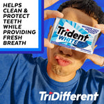 Trident sugar free gum for stain prevention open packet view