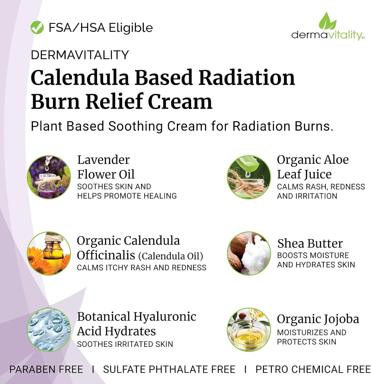 UltimateVitality radiation relief cream ingredients list and label details