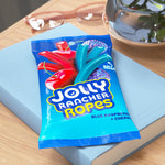 Back label view displaying ingredients and nutritional facts for Jolly Rancher Ropes.