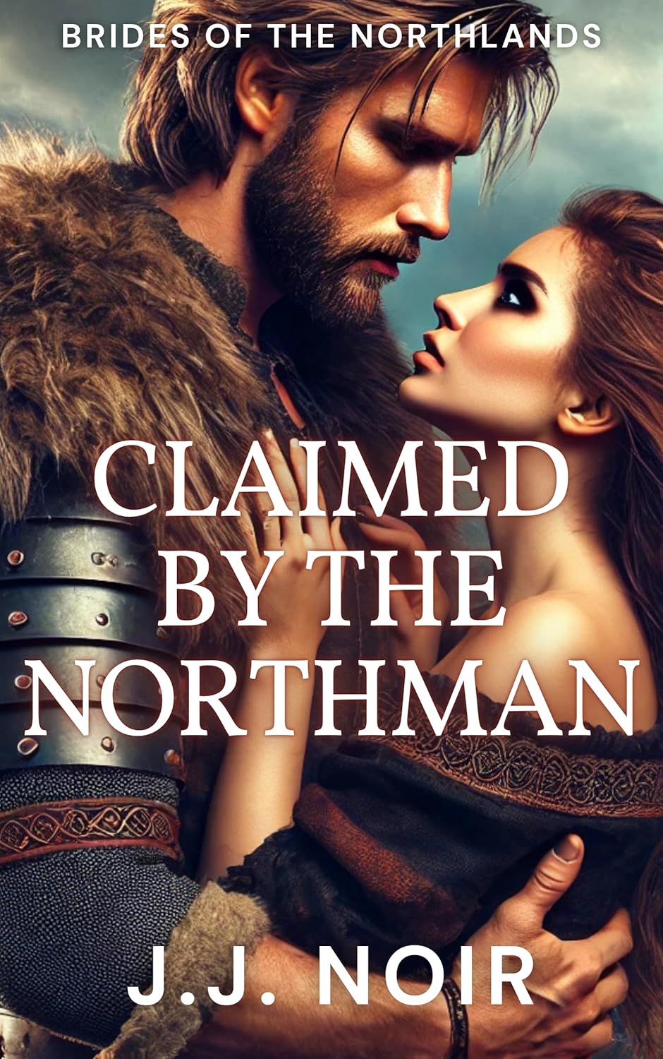 J.J. Noir Claimed by the Northman Kindle Edition front cover featuring a dramatic dark Viking romance design.