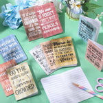 Outus inspiring note pads close up view